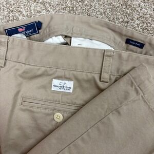 Vineyard Vines Club Pant Mens 32x32 Khaki Tan Straight Leg Cotton Chino Pants